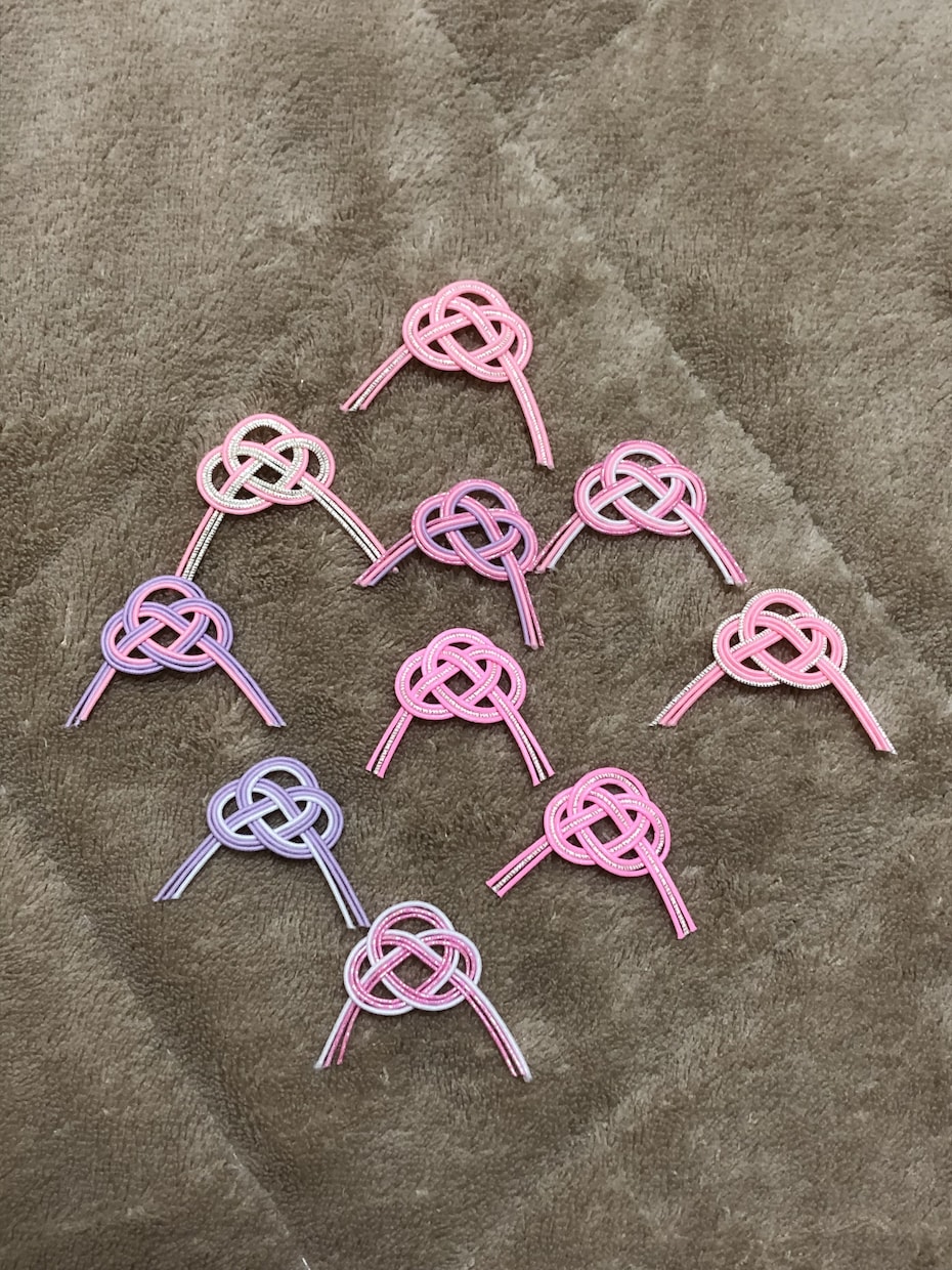 水引パーツ大量制作致します 結婚式のシャワー演出／アクセサリー／箸置き／ポチ袋などに！ イメージ4