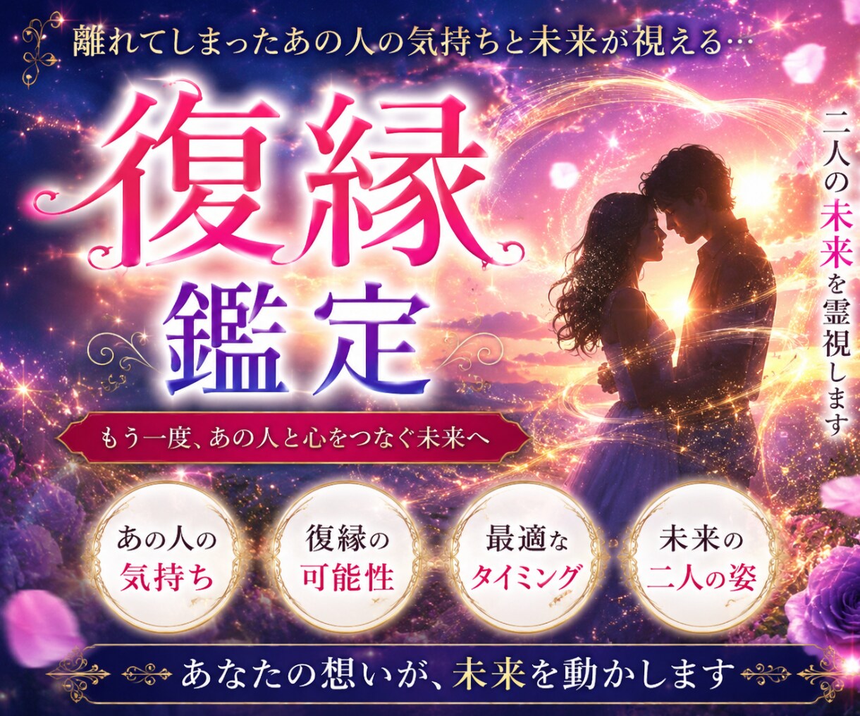 彼との復縁の未来を霊視して道筋をお伝えします 復縁占い ・霊視鑑定 ・恋愛相談・恋愛成就・彼の本音 イメージ1