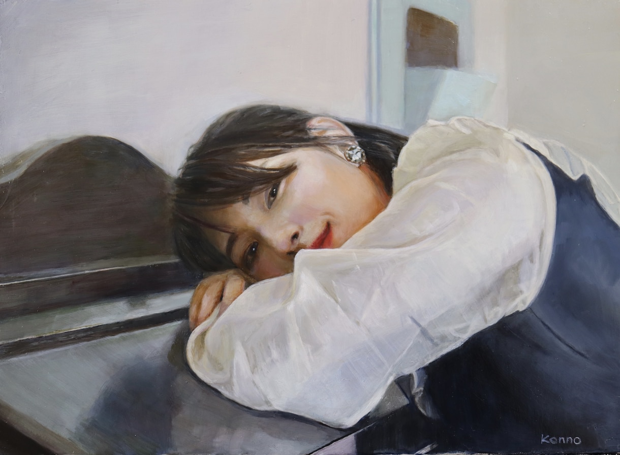 ペット 人物 本物の油絵をオーダーで制作します ご自宅用また各種プレゼント用に油絵を制作致します。 イメージ3