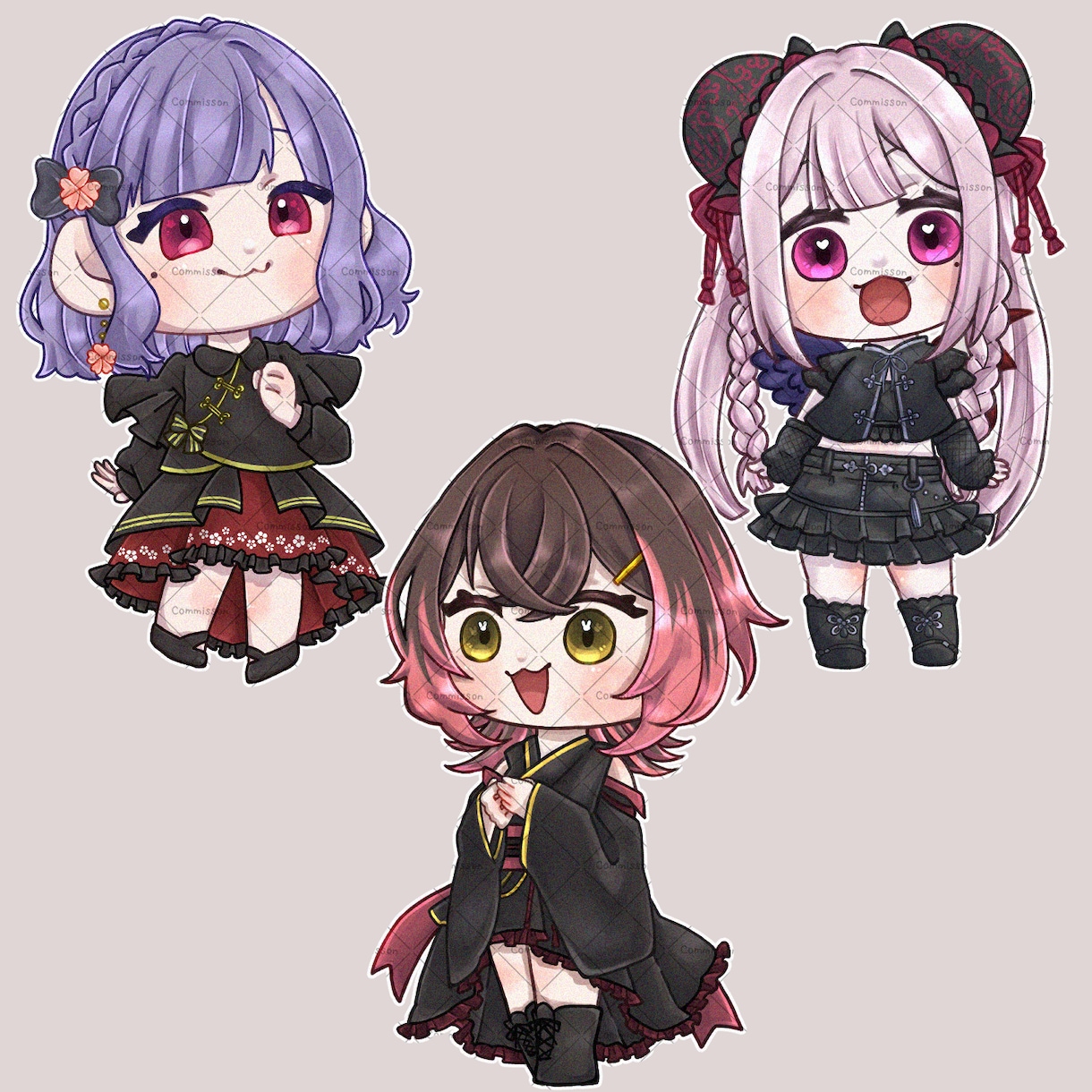 ２等身の立ち絵描きます かわいい２等身キャラをご要望の塗り方で作成！ イメージ2