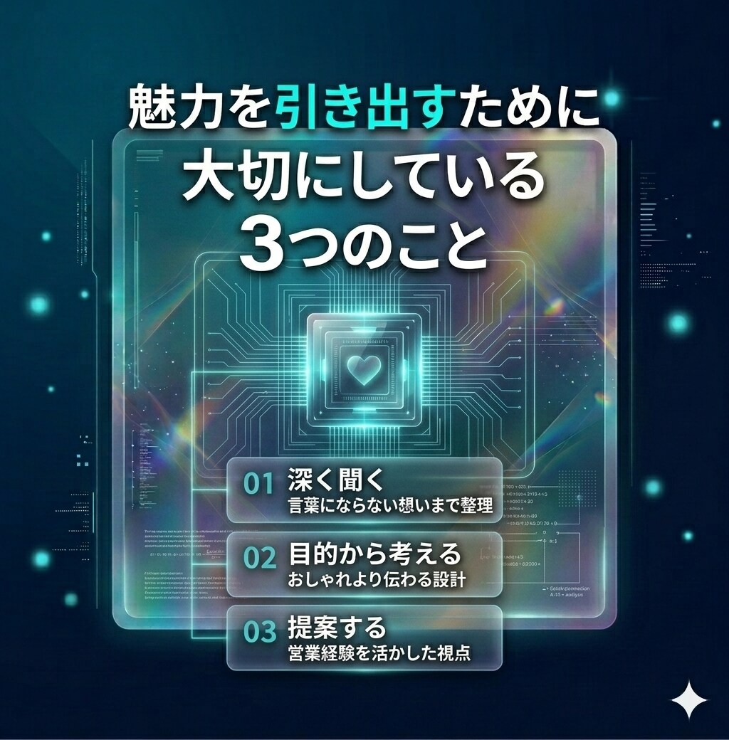 埋もれるサービスから卒業する画像を制作します 良いサービスを〝選ばれる〟魅せ方へ整えます イメージ4