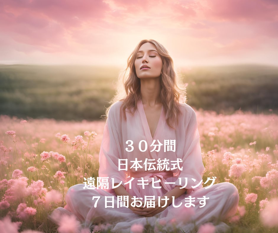 ３０分間日本伝統式遠隔レイキヒーリング７日間します 心と身体を癒やしと幸せの人生へサポート イメージ1