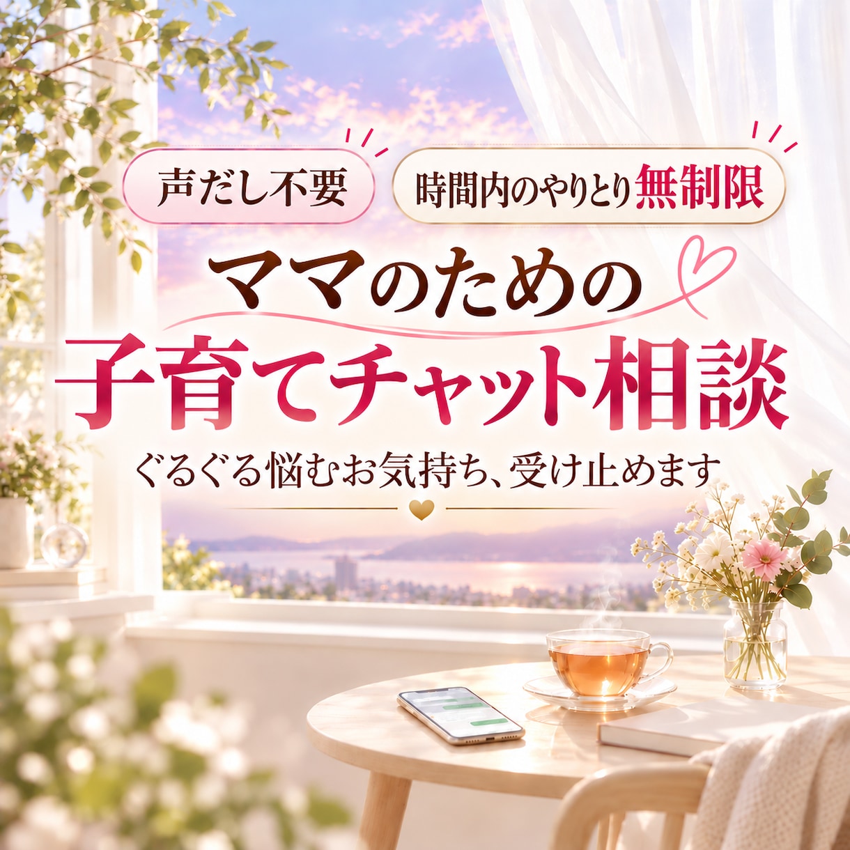 30分チャット✦子育ての悩み・不安に寄り添います 【先着10名限定価格】寄り添い&浄化でモヤモヤ解消♡ イメージ1