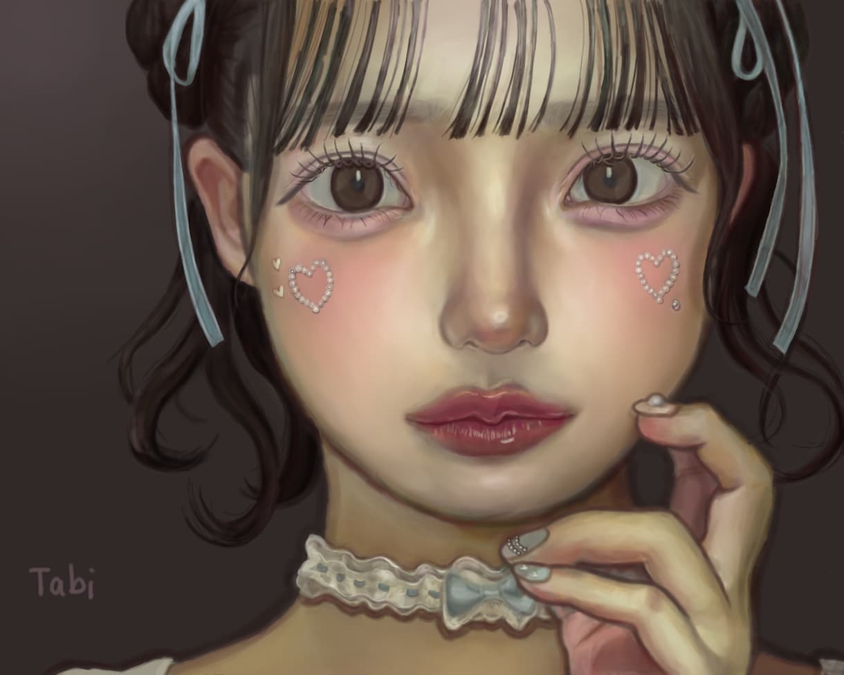 リアルで可愛い女の子のイラストを手描きで作成します 高クオリティ！アイコン、グッズ、サムネ、似顔絵などに！ イメージ1