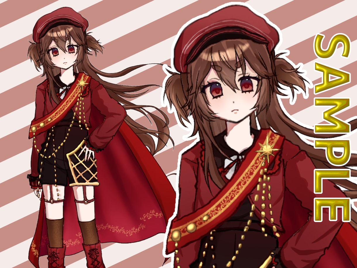 女性キャラクター専用】魅力的な立ち絵を描きます TRPGや歌い手を始めたい方にお手頃な値段で立ち絵制作します イメージ3
