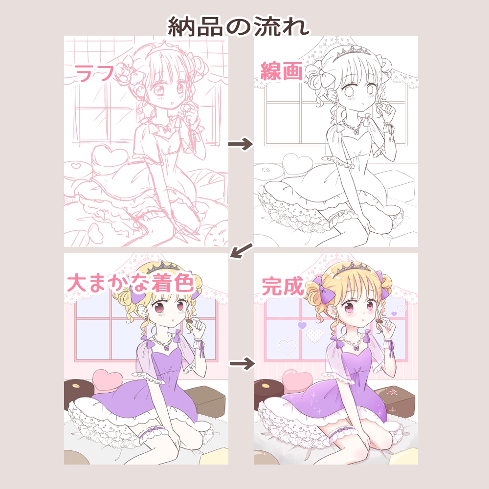 修正何度でも◎一枚絵、立ち絵可愛いイラスト描きます 歌ってみた動画・アイコン・お誕生日・お祝い・グッズ制作など！ イメージ2