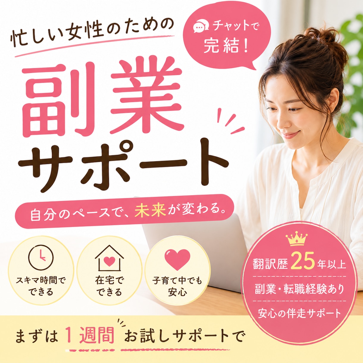 顔出し不要★1週間チャットで副業相談します 副業迷子のあなたへ。あなたにできる副業を一緒に発見！ イメージ4