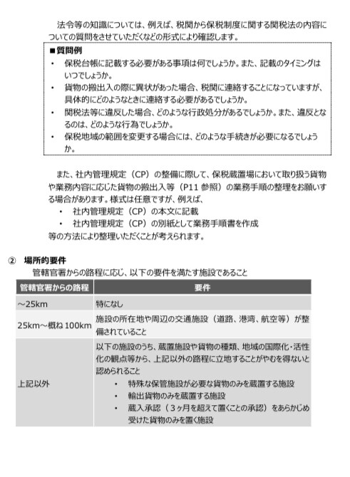 保税蔵置場の許可申請します 保税許可申請（3税関で実績あり） イメージ2