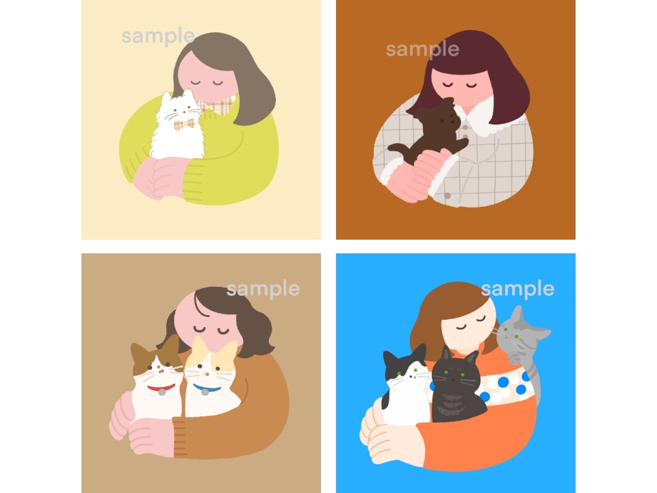 ゆるふわ♡ペットとあなたのアイコンイラスト描きます インスタなどSNSプロフに！シンプルなデフォルメイラスト イメージ1