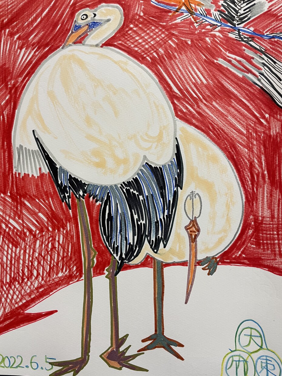 部屋に気軽に飾れます 線などは描かずに、一筆描きの、世界に一つしかない絵画 イメージ7