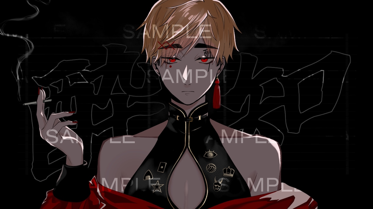 歌ってみたイラスト等サムネ描きます なるべく原作に寄せた絵に仕上げます。 イメージ2