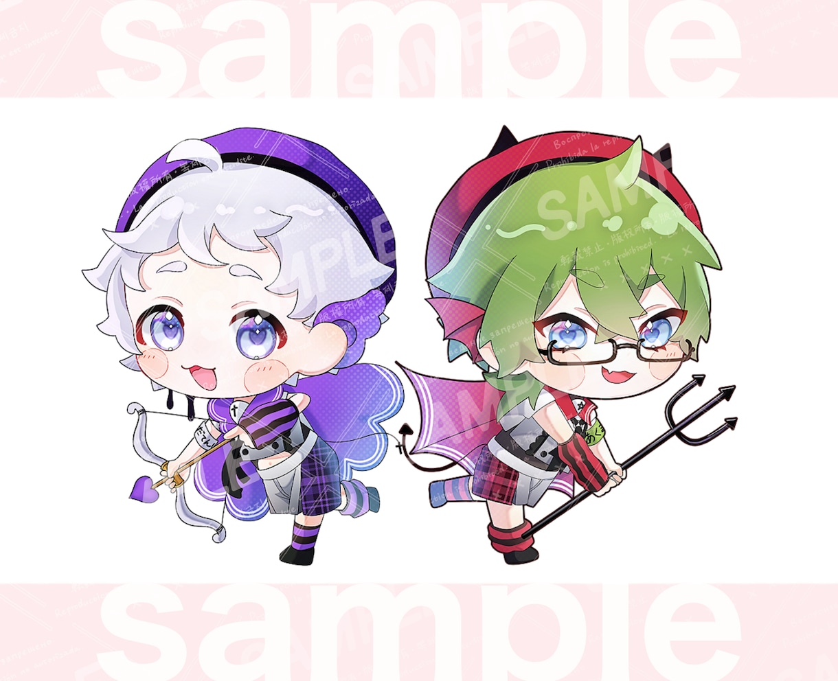 SD(デフォルメ)イラスト承ります 最短3日納品！アニメ塗りのかわいいデフォルメ制作します♪ イメージ6