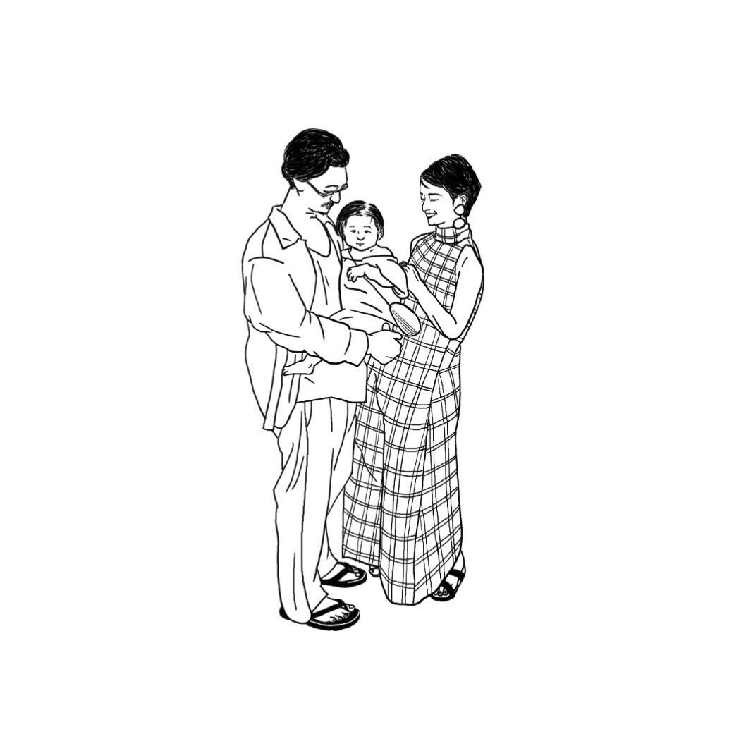 モノクロ×おしゃれな似顔絵イラスト提供します アイコンからウェディングまで様々なご用途に イメージ1