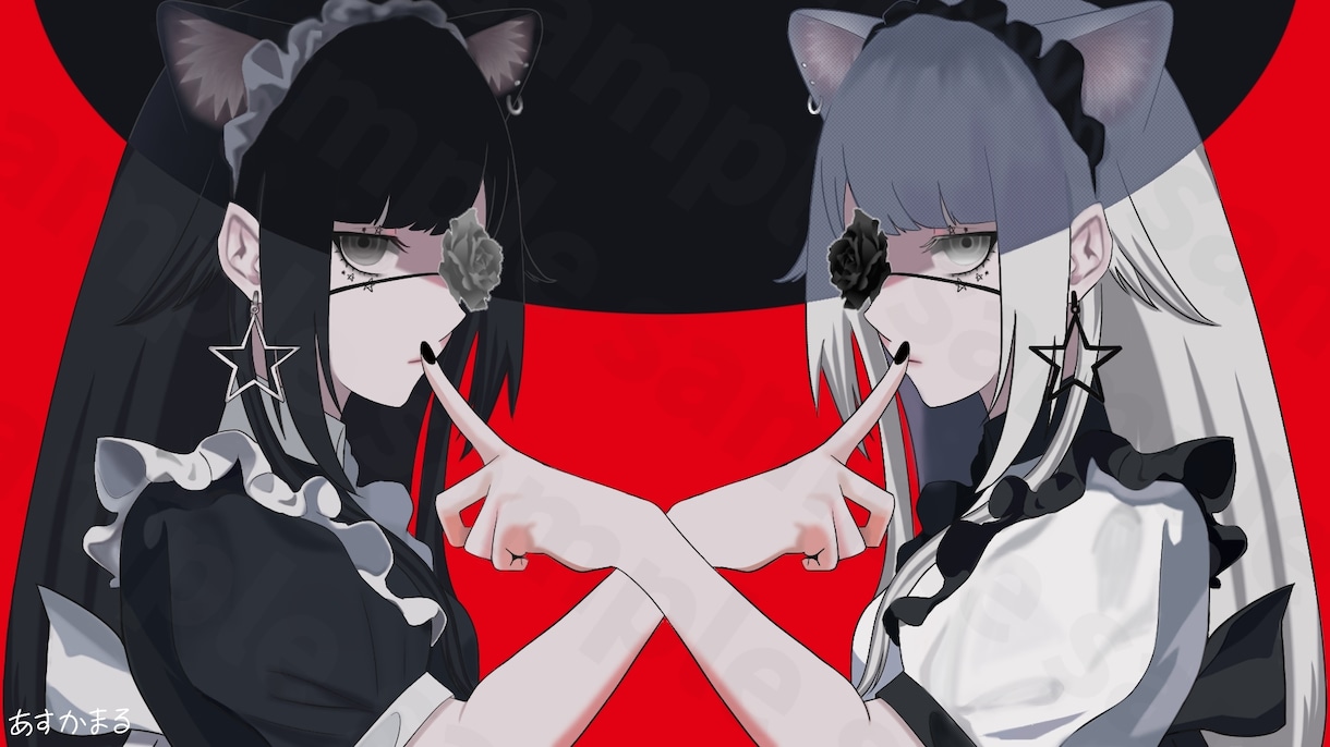 歌ってみた動画イラスト、曲名ロゴ描きます ★コスパ最強！実績多数！初めての方も丁寧にご案内！★ イメージ1