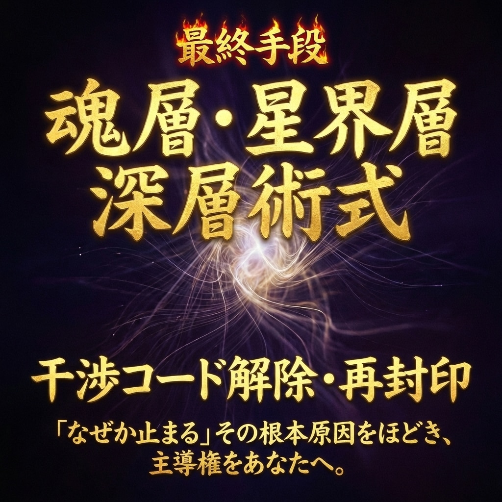 深層インプラントを密教術式で根源解放・再統治します 魂と波動を書き換える。恋愛・復縁・願望・運気・意識変容 イメージ1