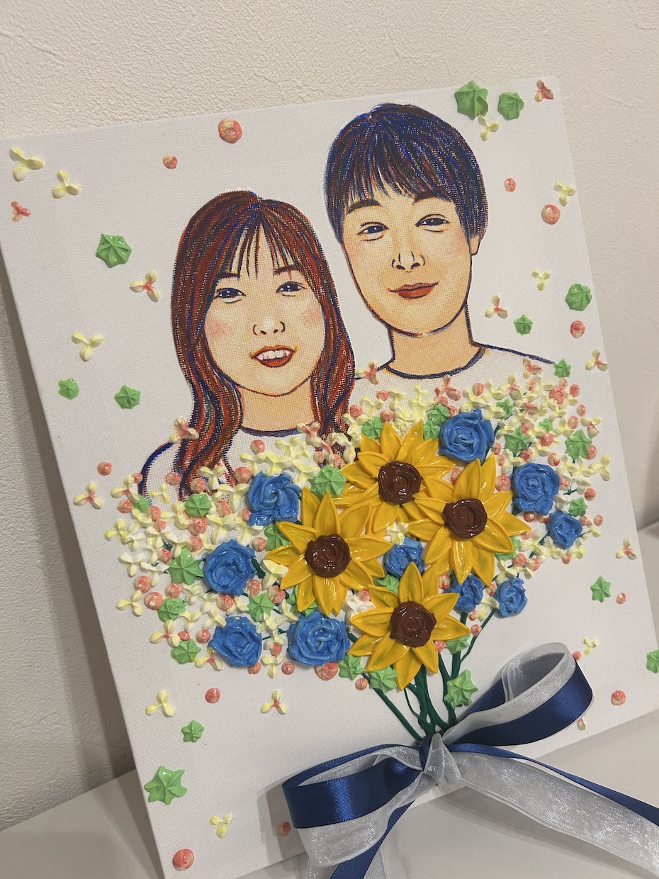 こころあったまる◎似顔絵作成します 大切なあの人へ感謝や祝福の気持ちを、枯れないお花に添えて。 イメージ1