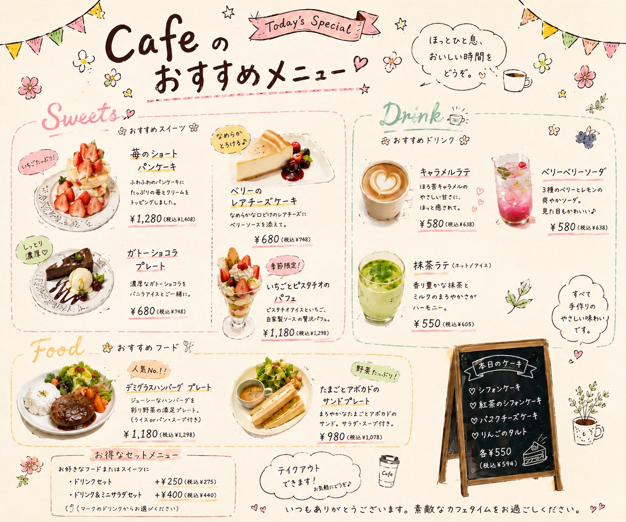 注文数アップを目指す手書き風メニュー作ります お客様の｢食べたい！｣を引き出し注文数・客単価UPをサポート イメージ7