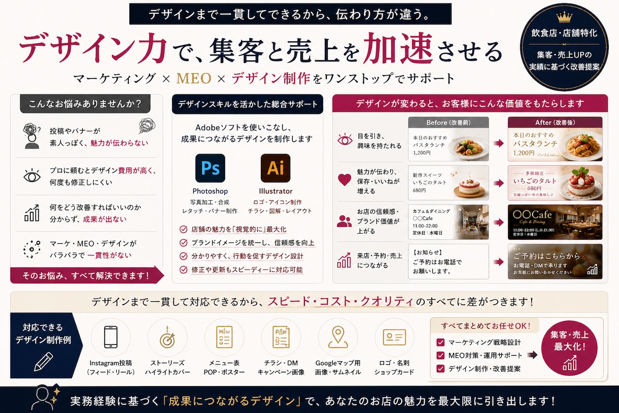 店舗Instagram改善します デザインと導線設計で店舗改善します イメージ5