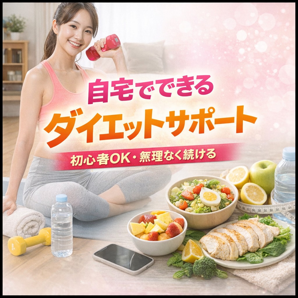 自宅でできるダイエットのサポートします 初心者OK｜無理なく続く体づくり イメージ1