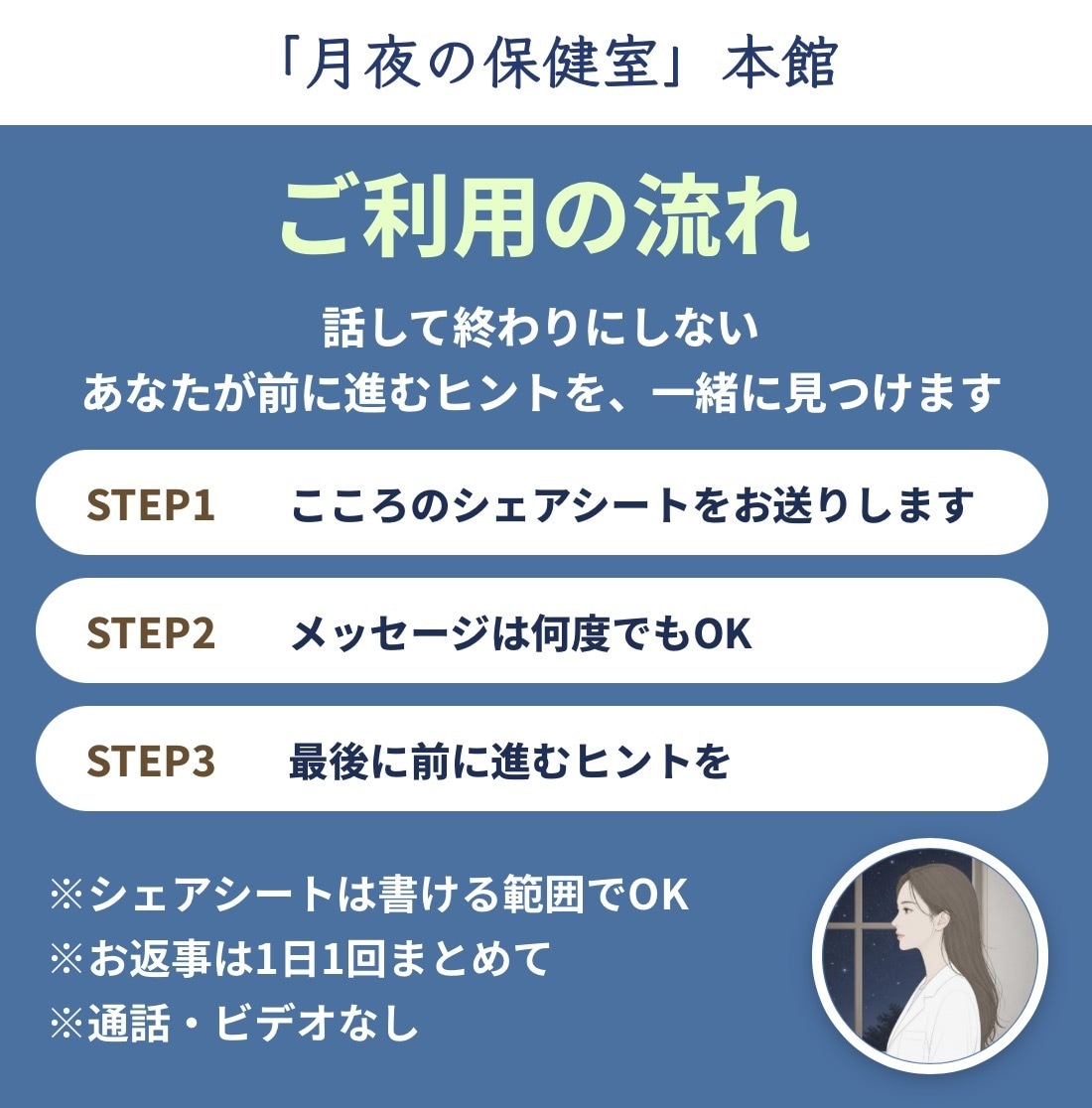 チャットお悩み相談|メンタルコーチングします 診断はせず、あなたが前に進むヒントを一緒に見つけます イメージ4