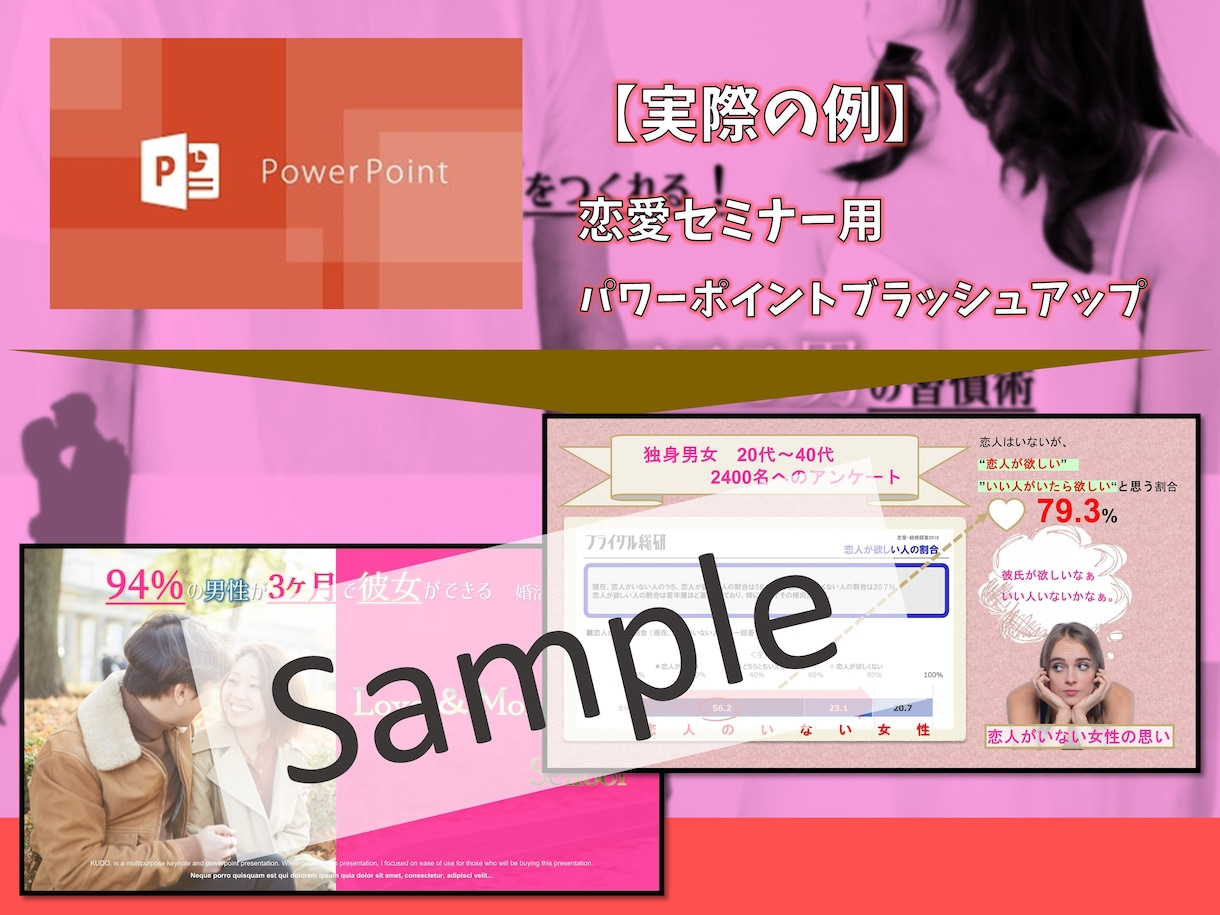 パワーポイント!プレゼンや資料用、美しくします 歴10年の私が1枚2500円〜、伝わるスライドに仕上げます。 イメージ3