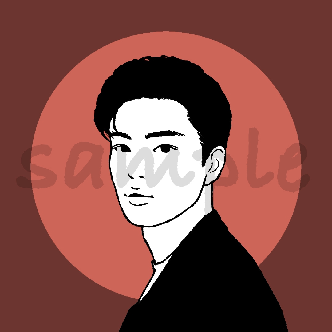 SNSアイコン用★男前・個性的アイコン描きます 印象に残るおしゃれなアイコン描きます！ イメージ5