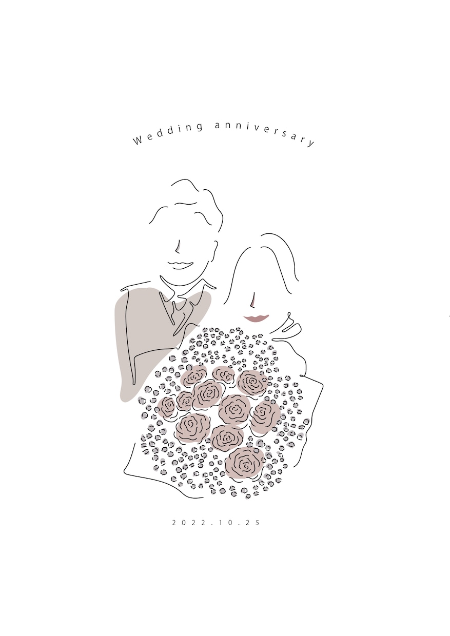 シンプル×ニュアンスイラスト＊描きます ウェルカムボード“結婚式/お祝い/プレゼント/記念に♪“ イメージ5