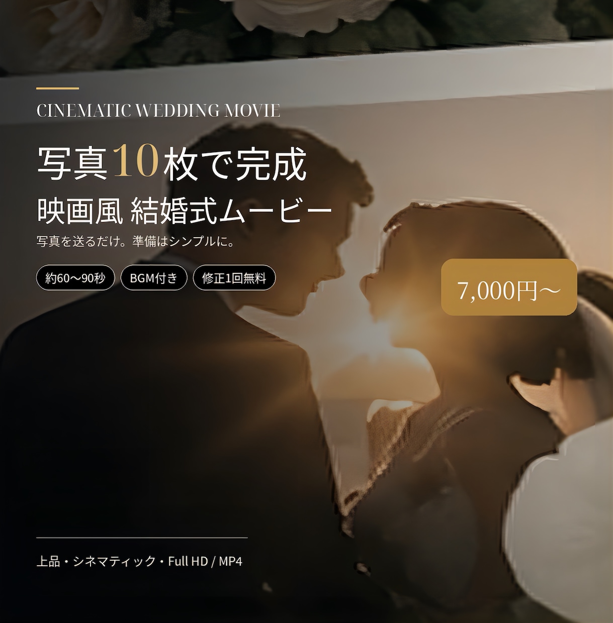 写真10枚で映画風オープニングムービーを作ります 少ない写真で上品なシネマティック映像に仕上げます イメージ1