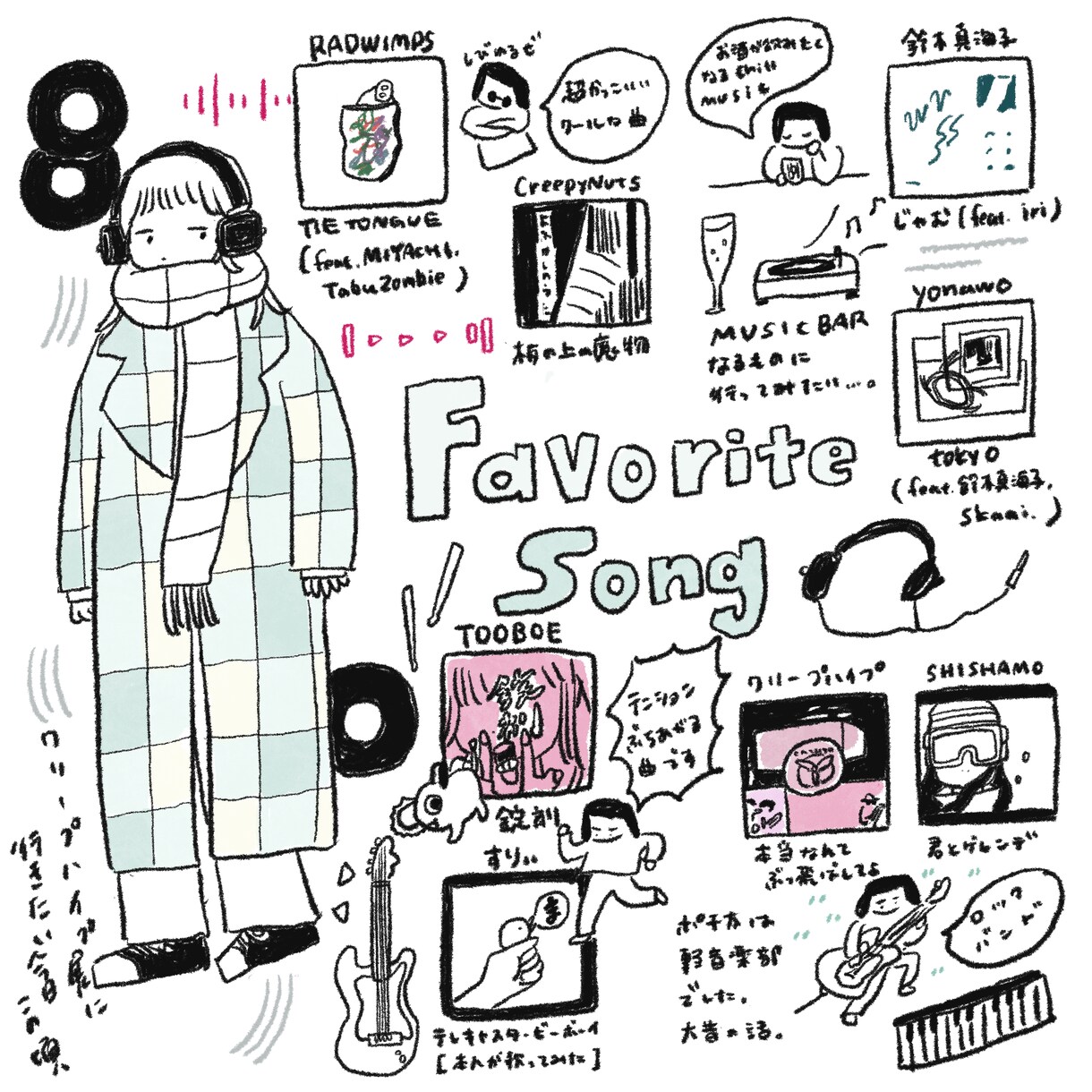 似顔絵・挿絵！ゆるくてかわいいイラスト描きます 手書き風であたたかみのある、ゆるかわなイラストをお届けします イメージ1