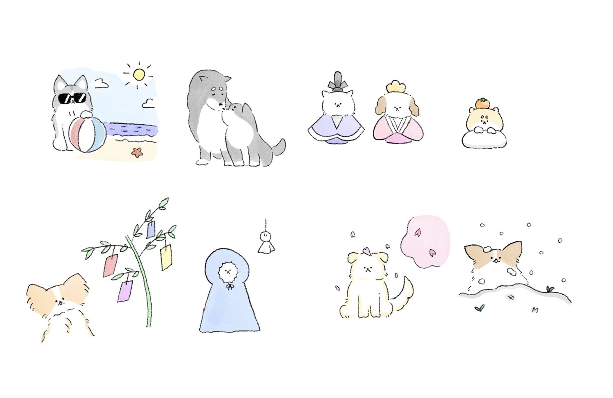 依頼主様とペット様のアイコンイラストを描きます ふわふわ個性なアイコンを提供します。いろんな動物OK！ イメージ2