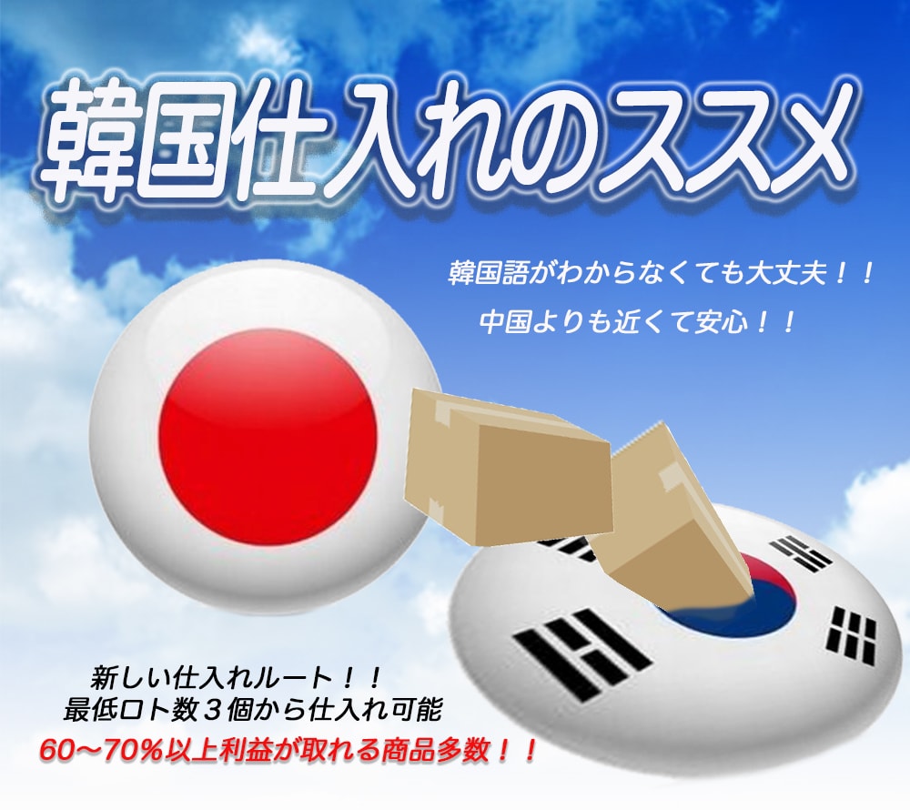 少額資金から個人でも始められる仕入れルート教えます こんな手があった！韓国仕入れ！この教材でその秘密を大公開‼️ イメージ1