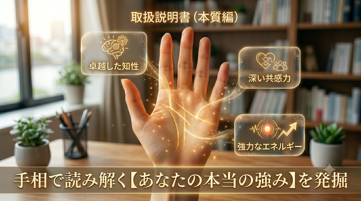 ワンコイン手相鑑定で「本当の強み」を読み解きます 気軽に試せる手相診断・性格分析付き！ イメージ1