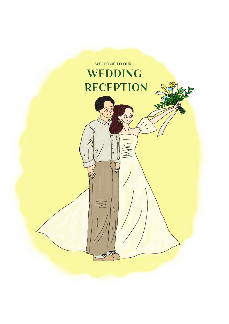 ウェルカムボード・結婚証明書を描きます ”その人らしさ”を大切にウェディングイラストを描きます イメージ3