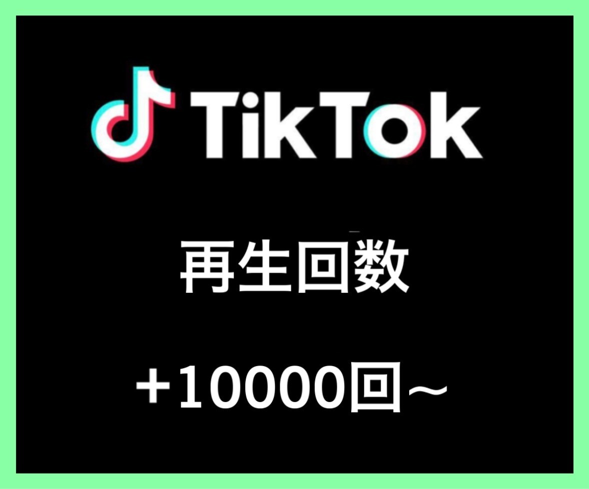 TikTok再生回数＋10000回〜増やします あなたのSNSマーケティングをお手伝い致します イメージ1