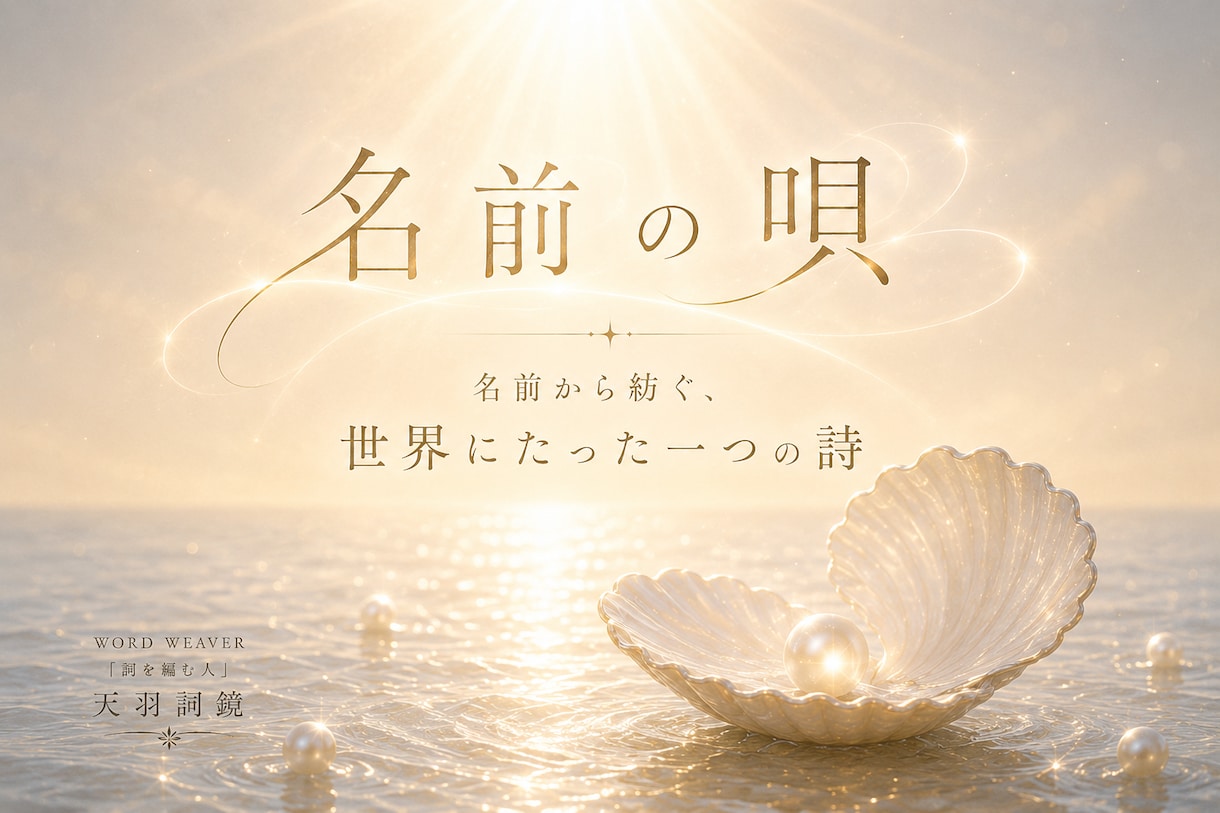 名前の唄｜名前からあなたのためだけに詩を届けます 何気ない毎日が、かけがえのない風景へ イメージ1