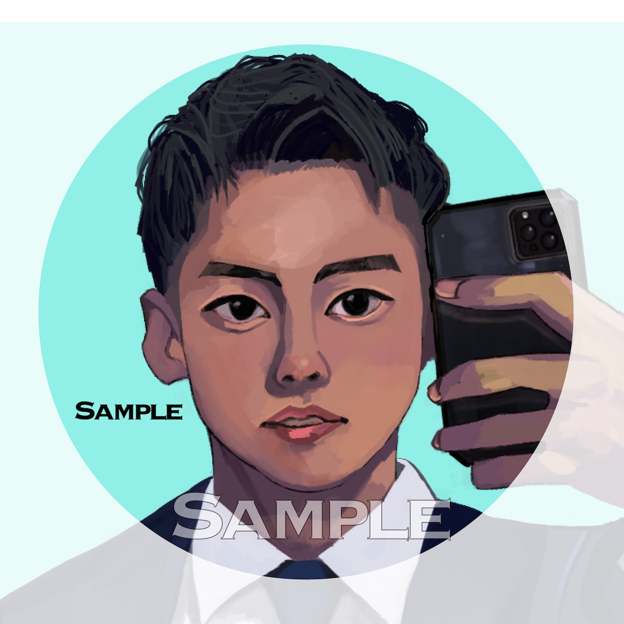 おしゃれイラストアイコン描きます SNSなどで似顔絵、イラストでおしゃれに注目度UP イメージ3