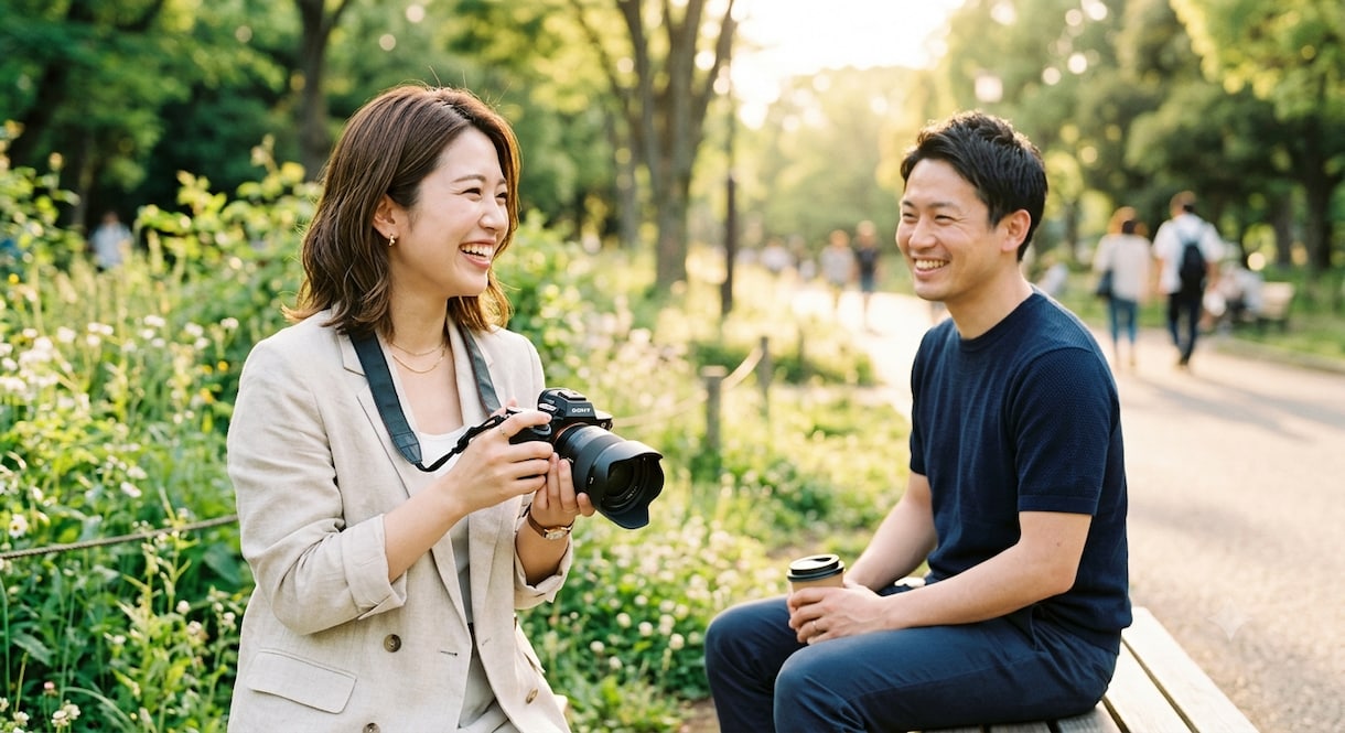 女性カメラマンがあなたのプロフィール写真撮ります 自然光を活かした柔らかい写真で、グンと魅力がUP!! イメージ1