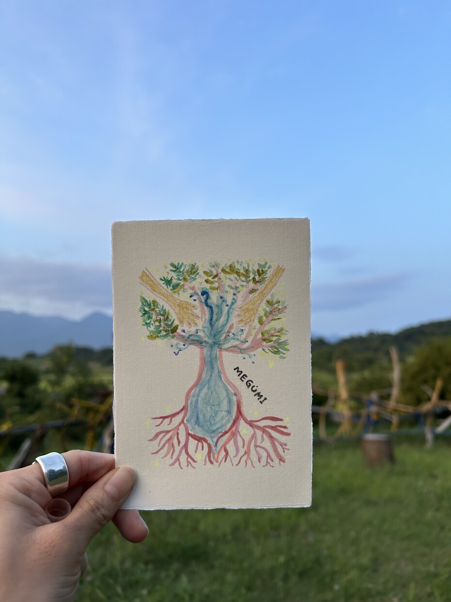 あなただけのお名前アートカードを描きます お名前のメッセージを紐解き絵本風なかわいいタッチで描きます イメージ1