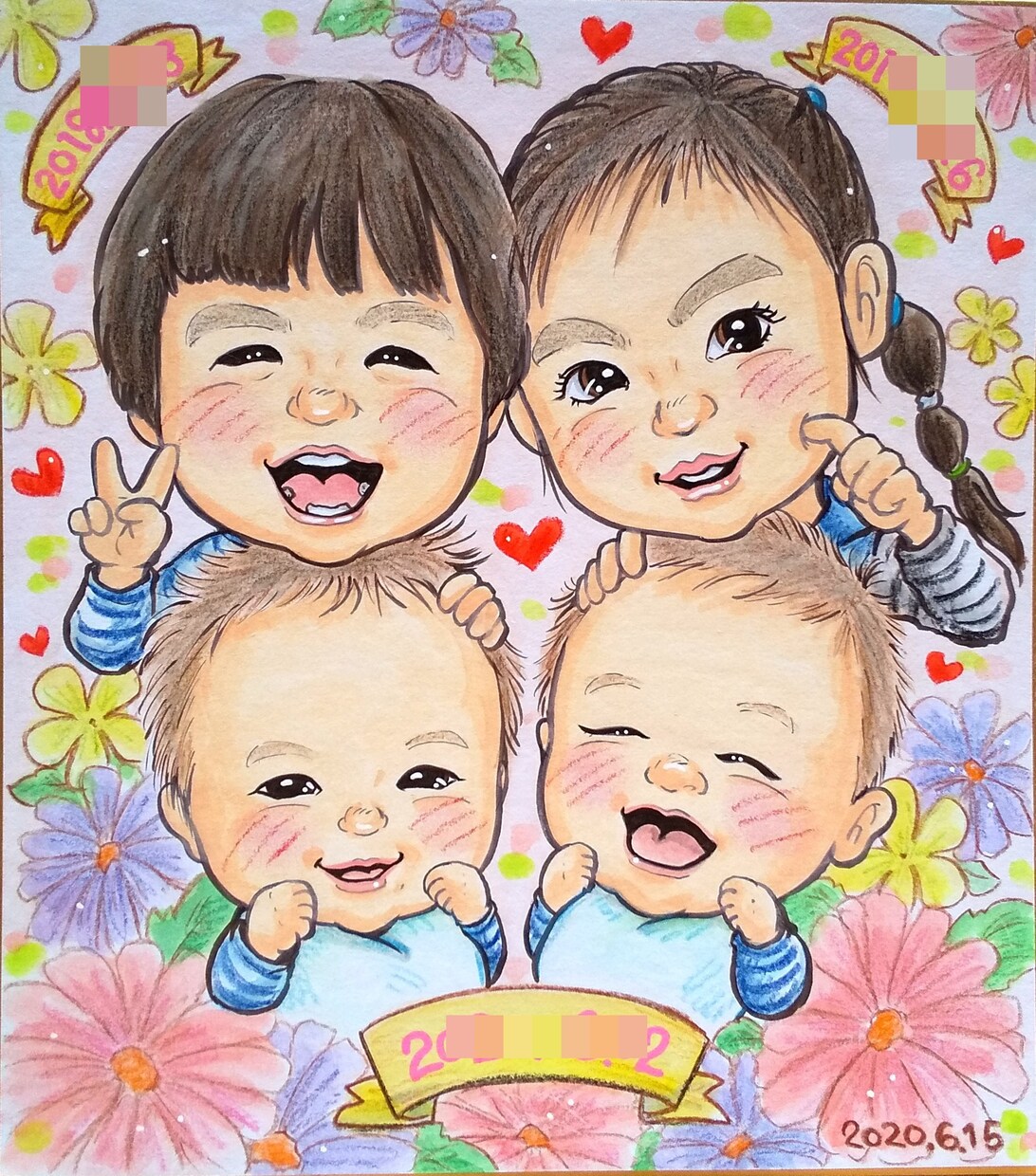 プロ似顔絵師が心温まる 手描き似顔絵を制作致します ☆大切な記念日、ご自宅用等にぜひ どうぞ！《送料込》 イメージ8