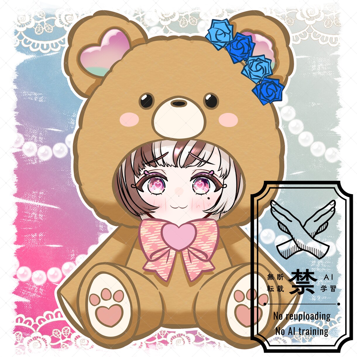 商用利用可！【アニマル着ぐるみ】ミニキャラ描きます ライバー活動をお手伝い！配信/パネル開け/アイコン/グッズ イメージ7