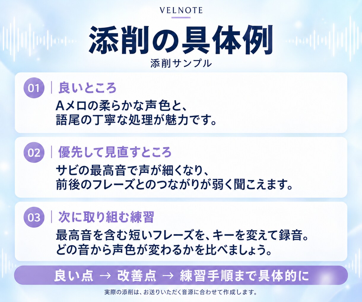 高音・ミックスボイスの悩みを音源から添削します 高音が細い・裏返る方へ｜声質の分析と、あなたに合う練習手順 イメージ7