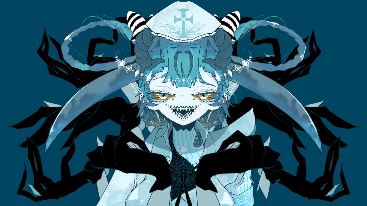 ボカロサムネ映えイラスト描きます サムネ映え間違い無しの楽曲用1枚イラスト描きます！ イメージ2