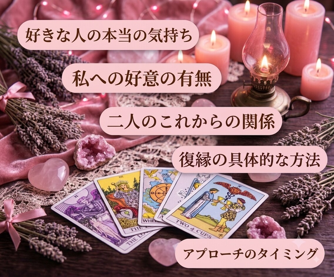 脈あり？なし？タロットで好きな人の本音を暴きます 連絡が来ない理由・相手の好意・二人の恋の行方を徹底解明！ イメージ5