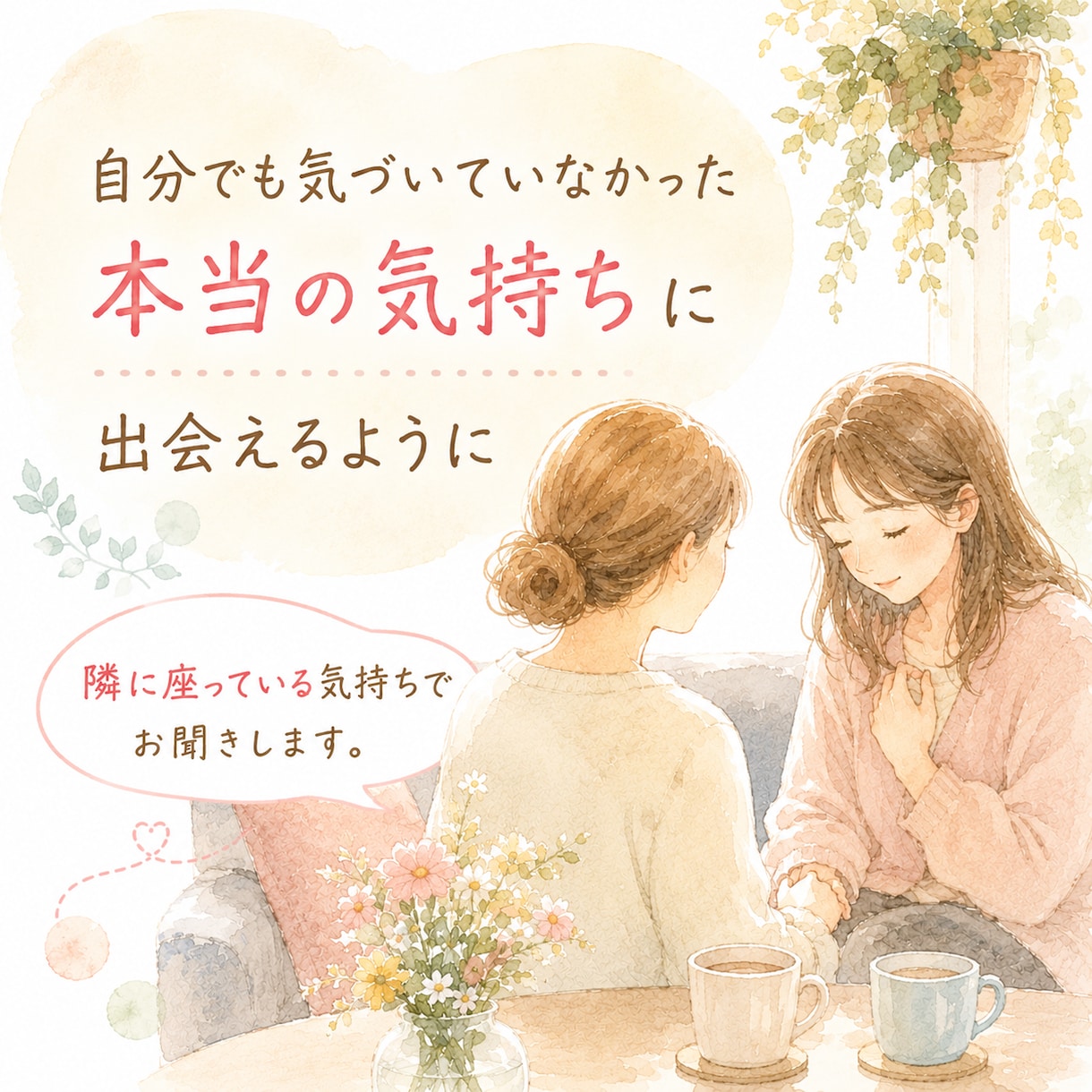 言葉にならない苦しさ、一緒に紐解き整理します 「大丈夫」と笑っているけれど、本当は辛くてたまらない人へ イメージ1