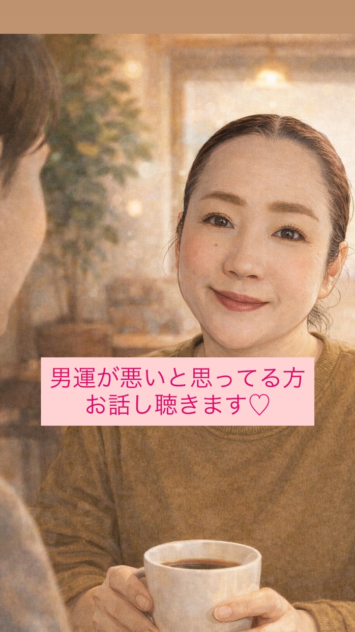 電話｜恋愛運悪い…て思ってませんか？話し聴きます 恋愛運が悪い人なんていない^ ^タイミングと考え方だけ。 イメージ1