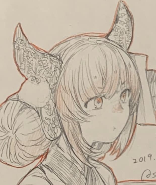 2色アイコンかきます お試し用でご依頼ください☺️ペン画風＋背景単色付き イメージ4