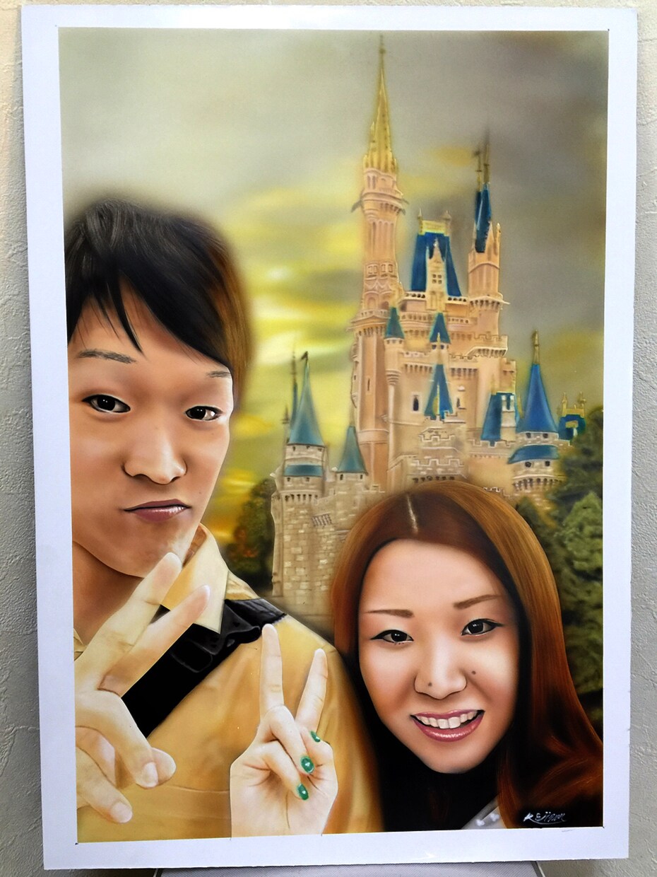 エアブラシでウェルカムボードや人物画を描きます エアブラシ独特の絵が欲しい方向け イメージ1
