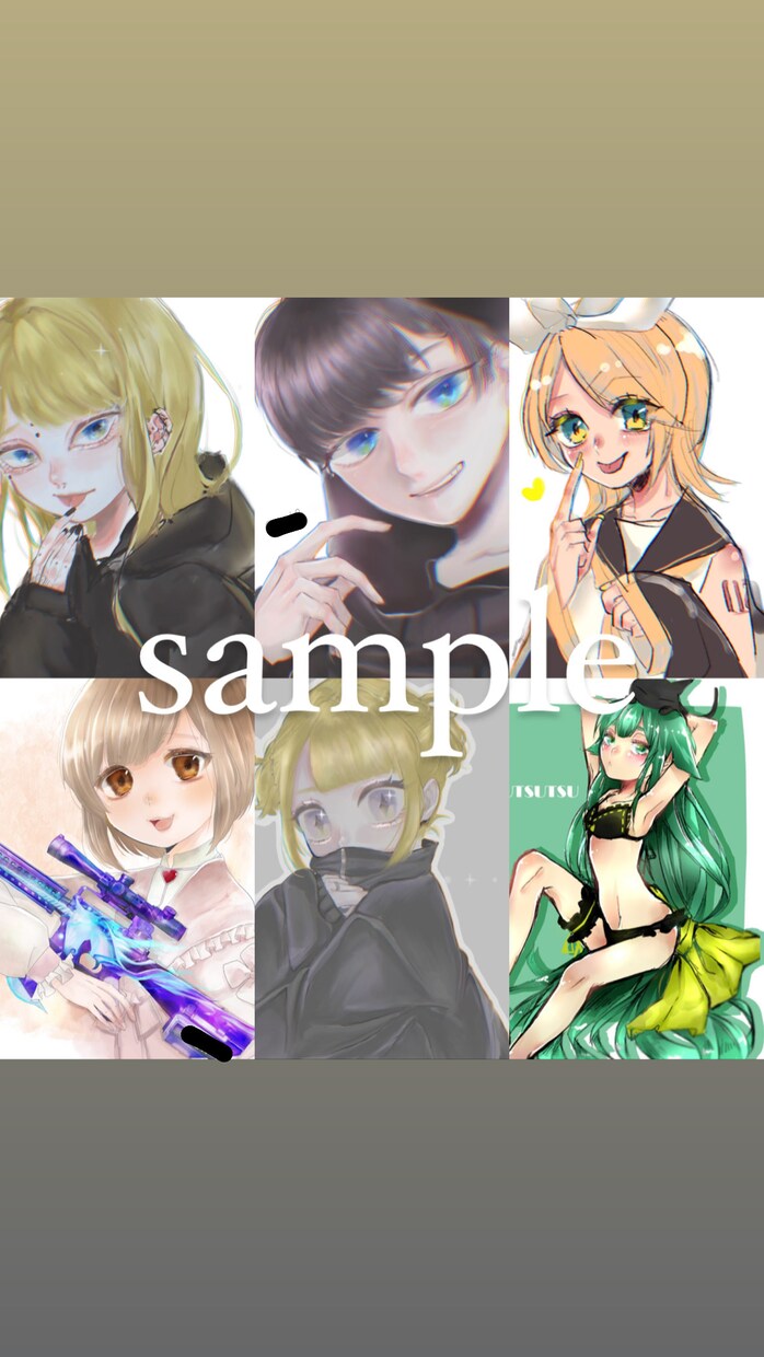 SNS等のアイコン、イラスト描かせていただきます ✨期間限定お値下げ中✨絵柄も指定あればお選びいただけます！ イメージ1