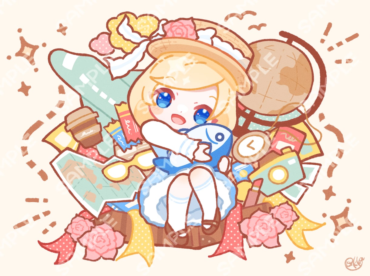 ポップでかわいいミニキャラをお描きします 人物キャラクターから動物まで対応可能♪ イメージ3