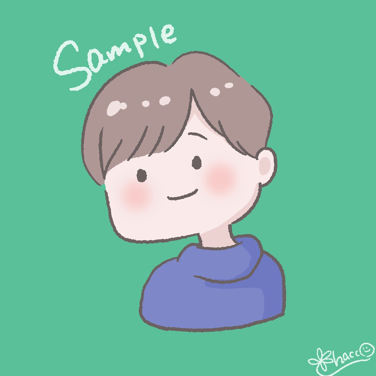 ほんわかゆるっとした似顔絵を描きます SNSやブログのアイコンにどうぞ イメージ3
